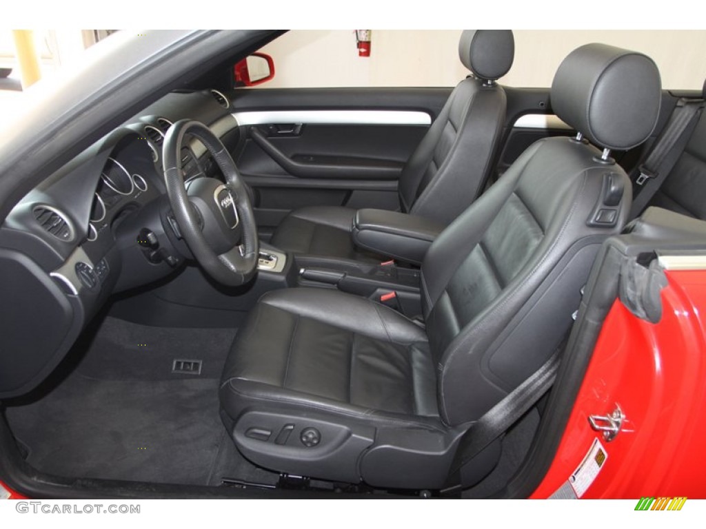 Ebony Interior 2007 Audi A4 2.0T Cabriolet Photo #82083212