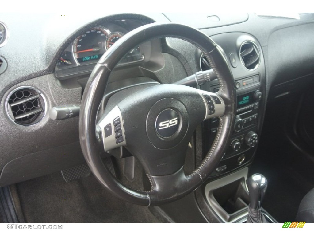 2008 Chevrolet HHR SS Ebony Black Steering Wheel Photo #82083577