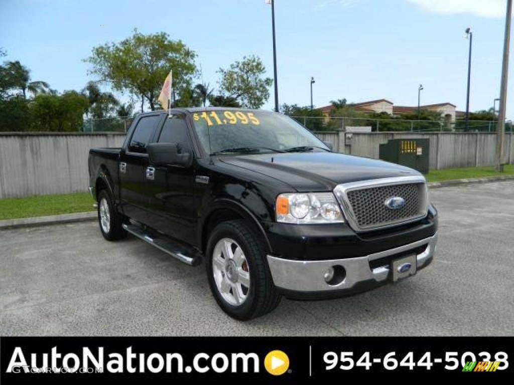 2006 F150 Lariat SuperCrew - Black / Black photo #1