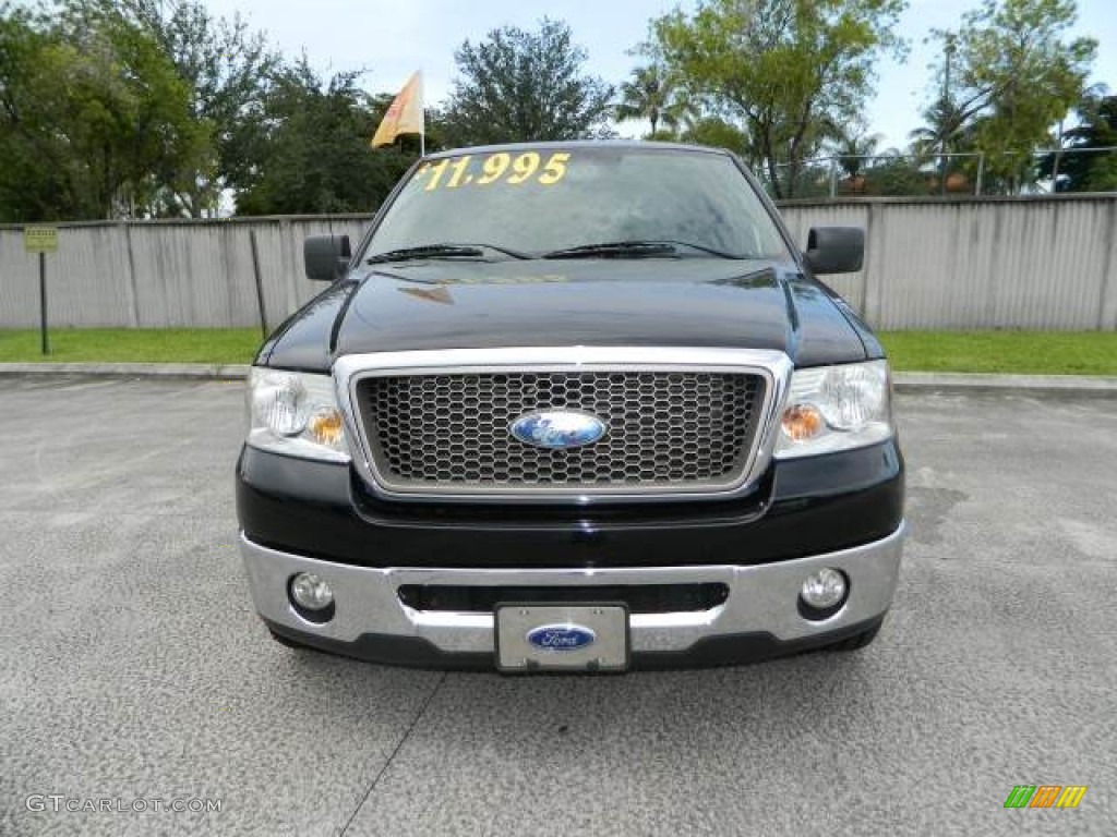 2006 F150 Lariat SuperCrew - Black / Black photo #8