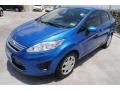 2011 Blue Flame Metallic Ford Fiesta SE Sedan  photo #3