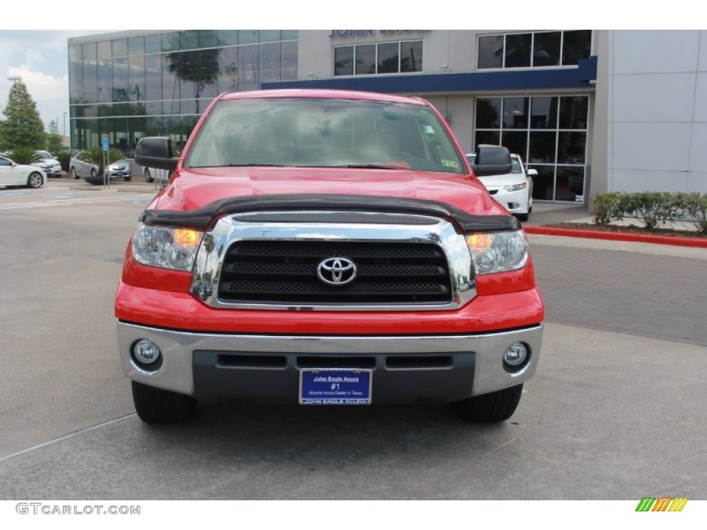 2008 Tundra Texas Edition CrewMax - Radiant Red / Beige photo #3