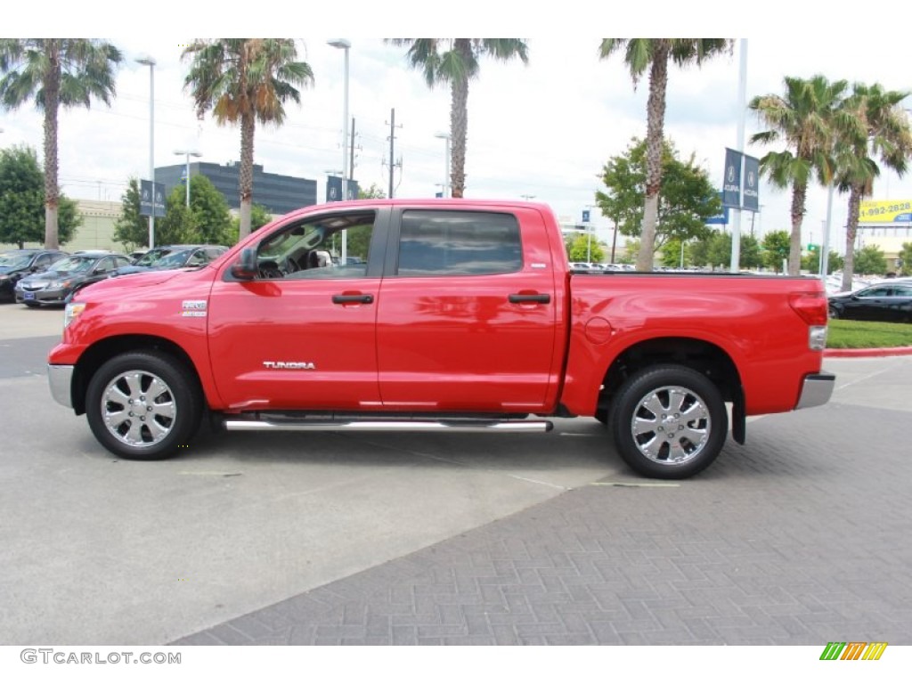 2008 Tundra Texas Edition CrewMax - Radiant Red / Beige photo #5