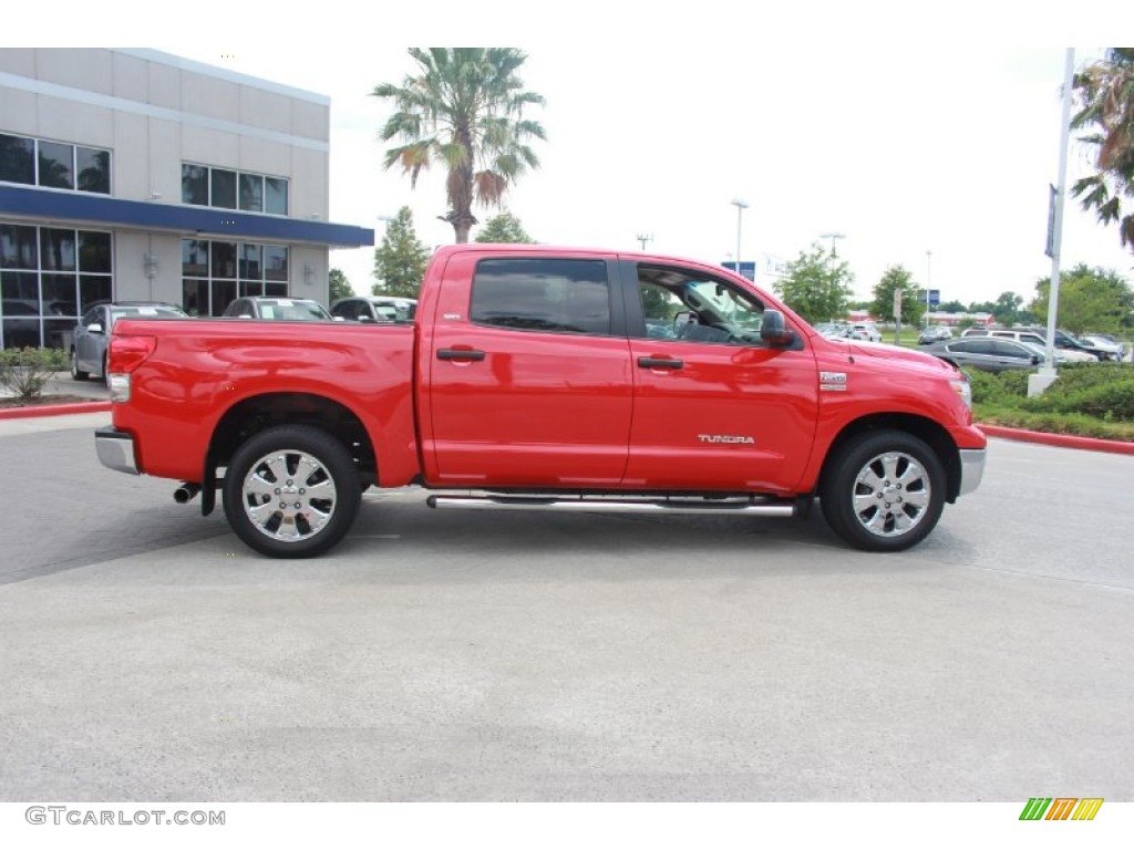 2008 Tundra Texas Edition CrewMax - Radiant Red / Beige photo #6