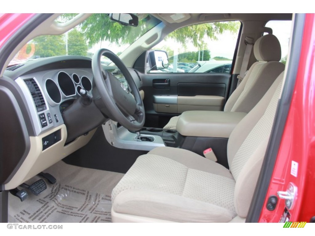 2008 Tundra Texas Edition CrewMax - Radiant Red / Beige photo #10