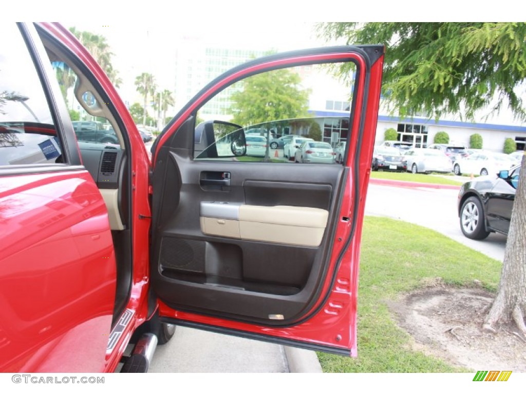 2008 Tundra Texas Edition CrewMax - Radiant Red / Beige photo #15