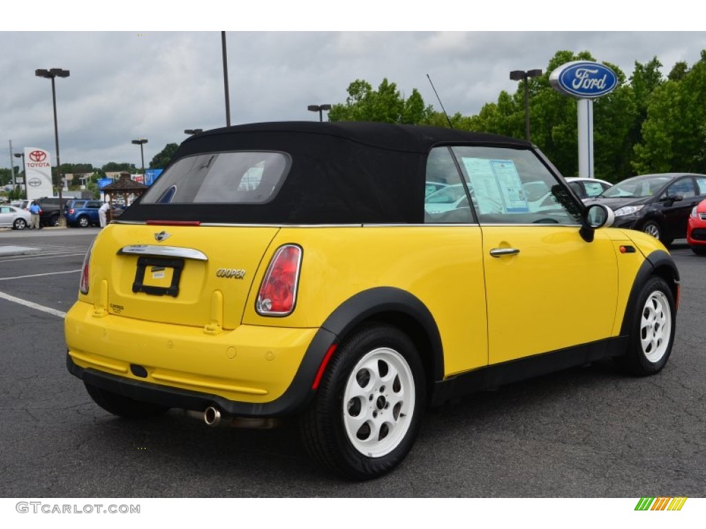 2005 Cooper Convertible - Liquid Yellow / Black/Panther Black photo #5