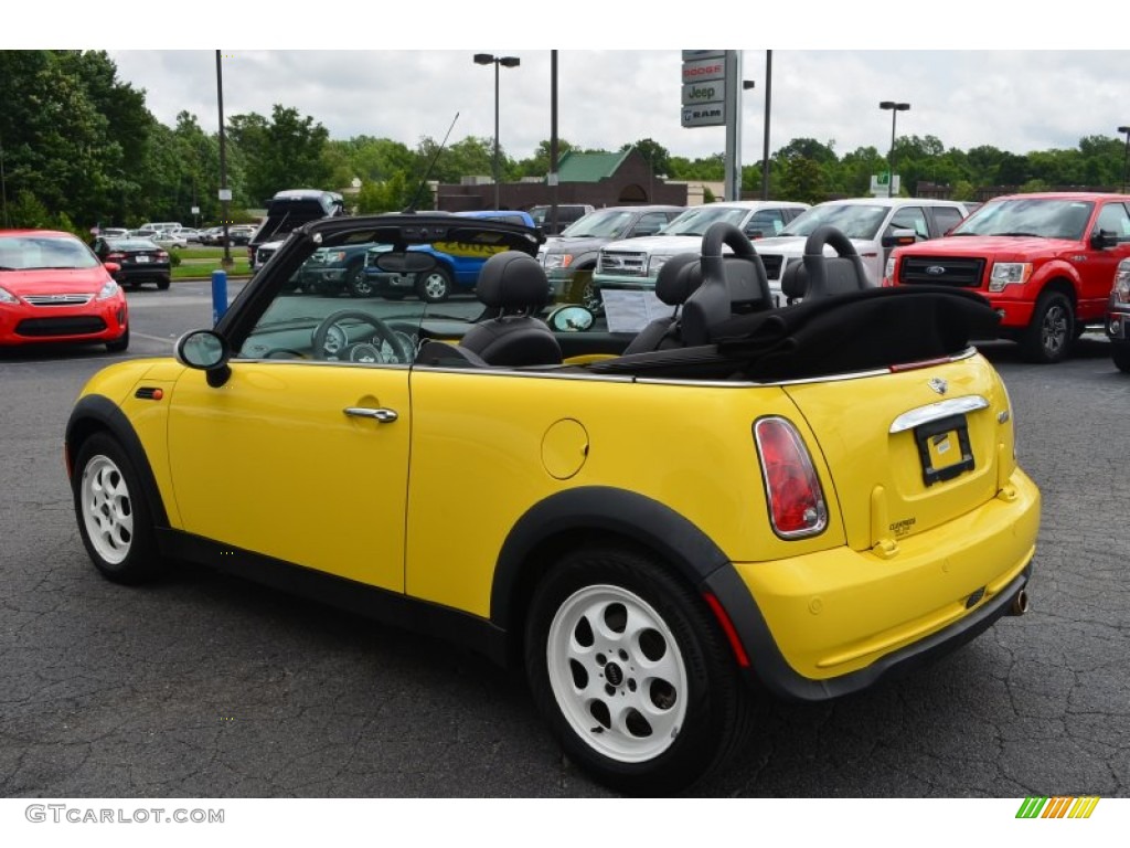 2005 Cooper Convertible - Liquid Yellow / Black/Panther Black photo #6