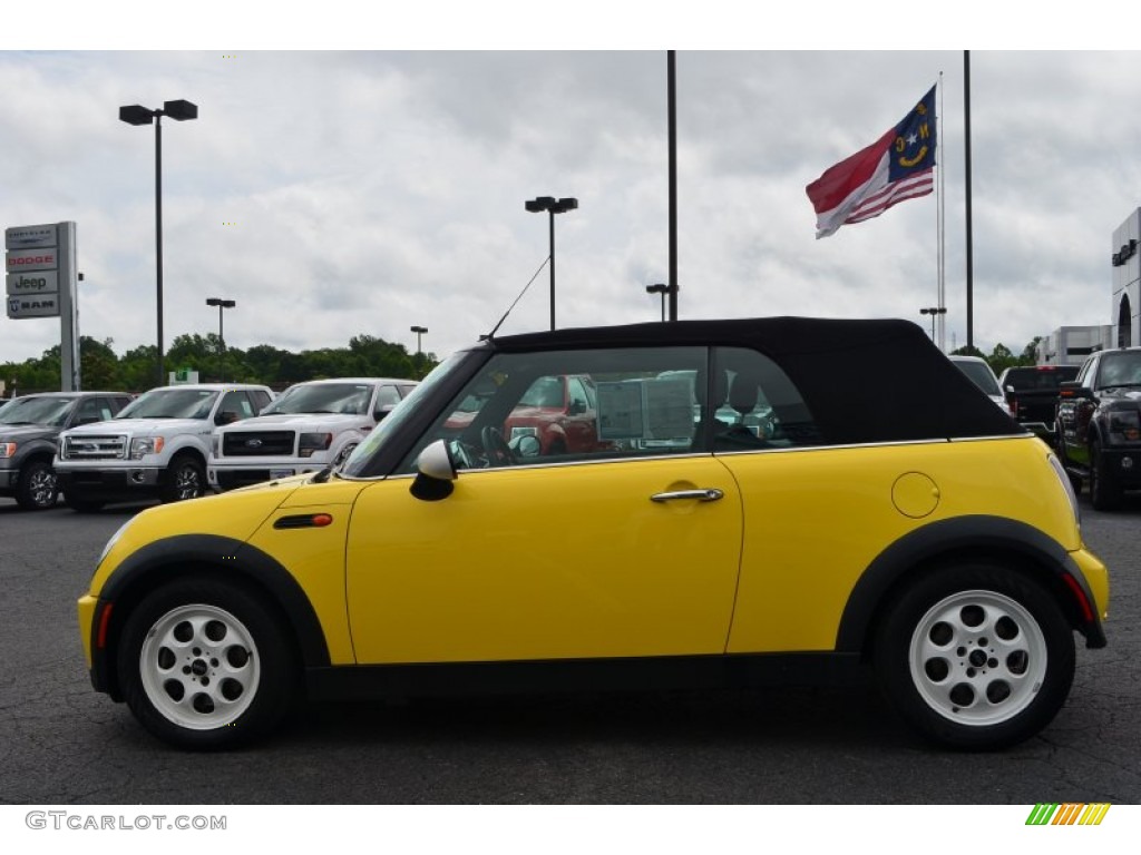 2005 Cooper Convertible - Liquid Yellow / Black/Panther Black photo #9