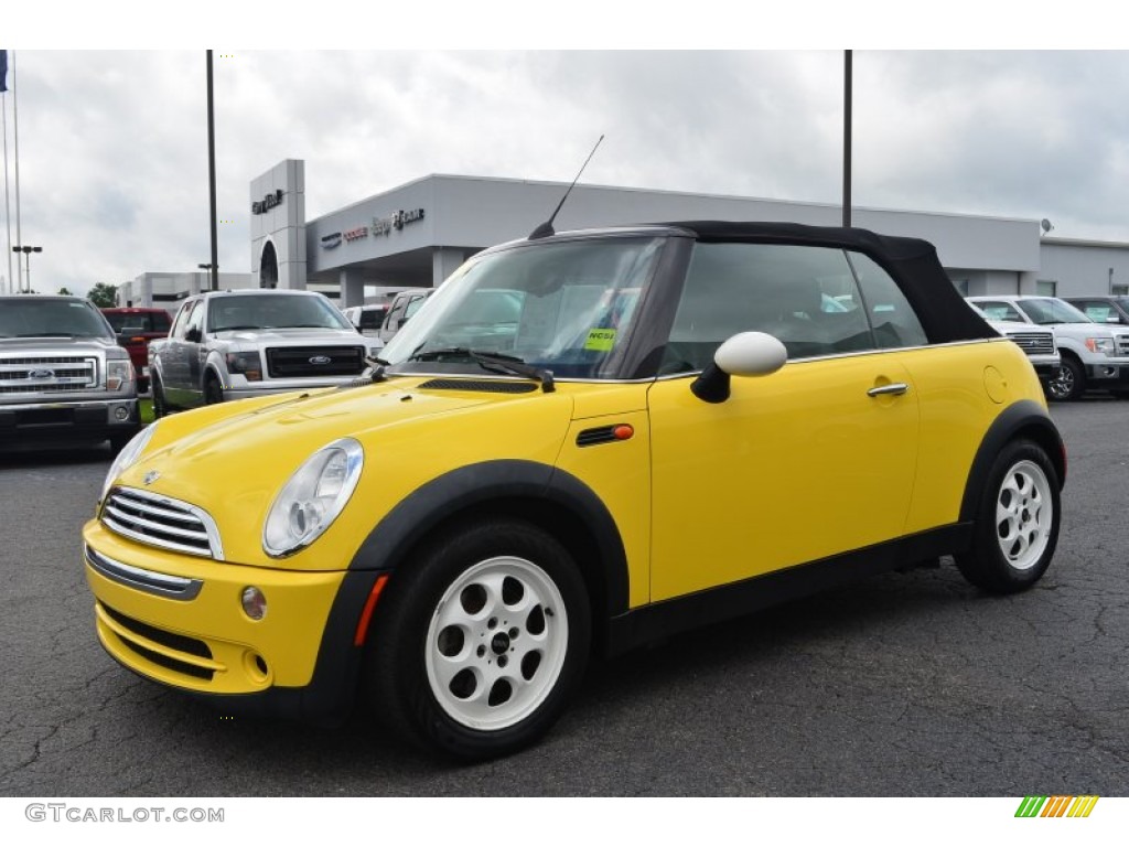 2005 Cooper Convertible - Liquid Yellow / Black/Panther Black photo #10