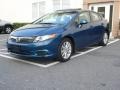 2012 Dyno Blue Pearl Honda Civic EX Sedan  photo #7