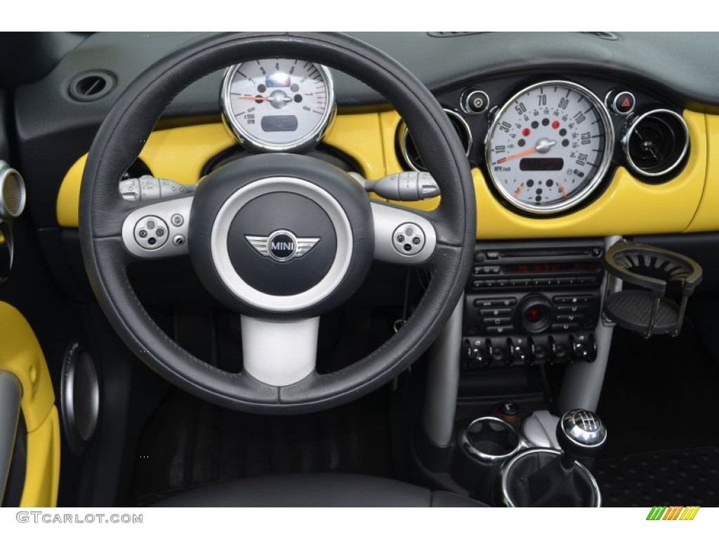 2005 Cooper Convertible - Liquid Yellow / Black/Panther Black photo #14