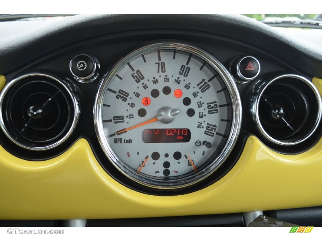 2005 Cooper Convertible - Liquid Yellow / Black/Panther Black photo #22