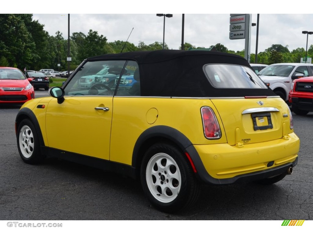 2005 Cooper Convertible - Liquid Yellow / Black/Panther Black photo #29