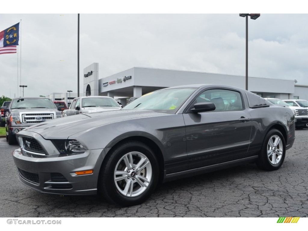 2013 Mustang V6 Coupe - Sterling Gray Metallic / Stone photo #6