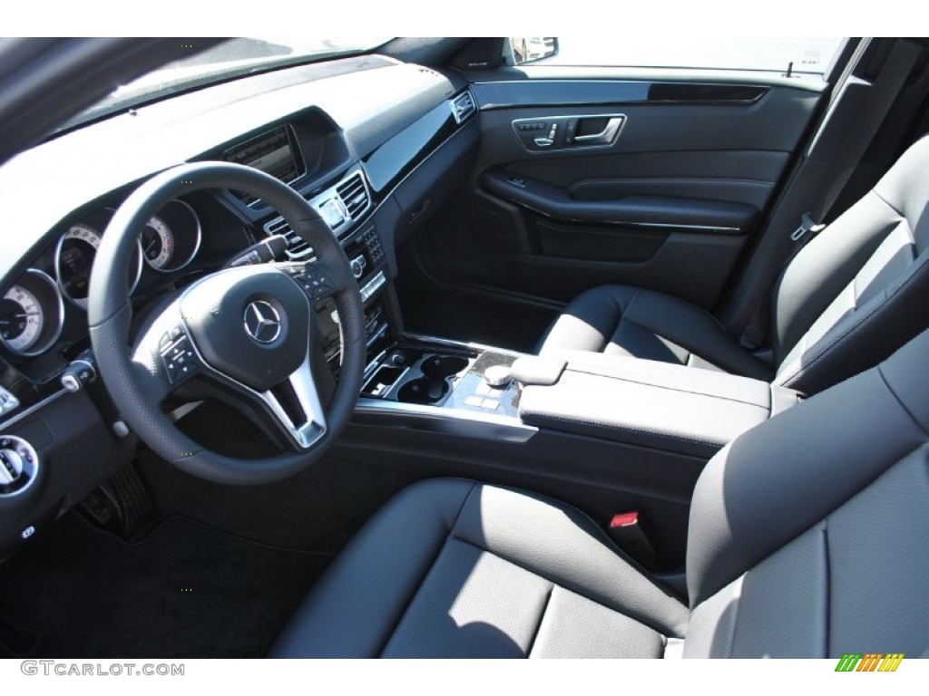 Black Interior 2014 Mercedes-Benz E 350 4Matic Sport Sedan Photo #82088522