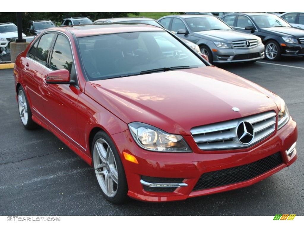 2013 C 300 4Matic Sport - Mars Red / Black photo #1