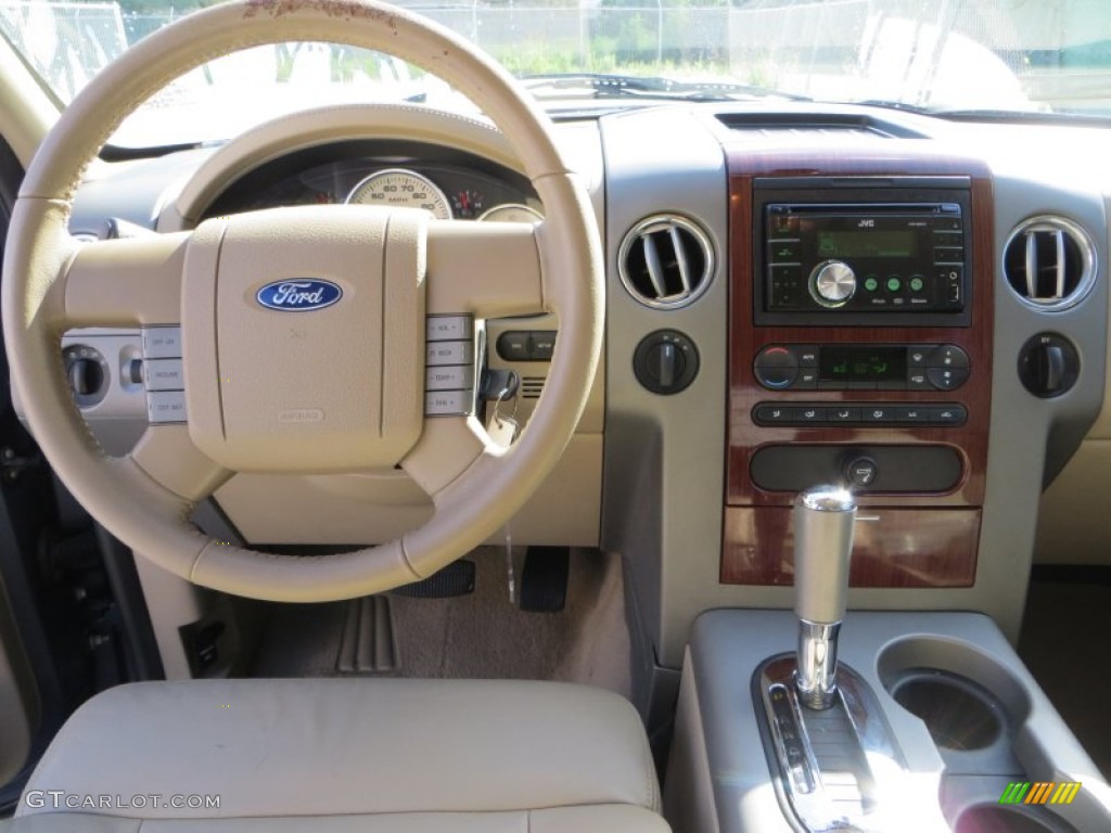 2006 F150 Lariat SuperCrew 4x4 - Medium Wedgewood Blue Metallic / Tan photo #35