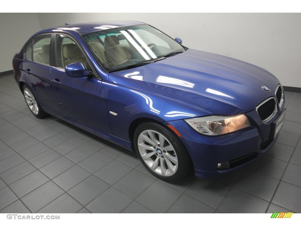 2011 3 Series 328i Sedan - Montego Blue Metallic / Beige photo #8