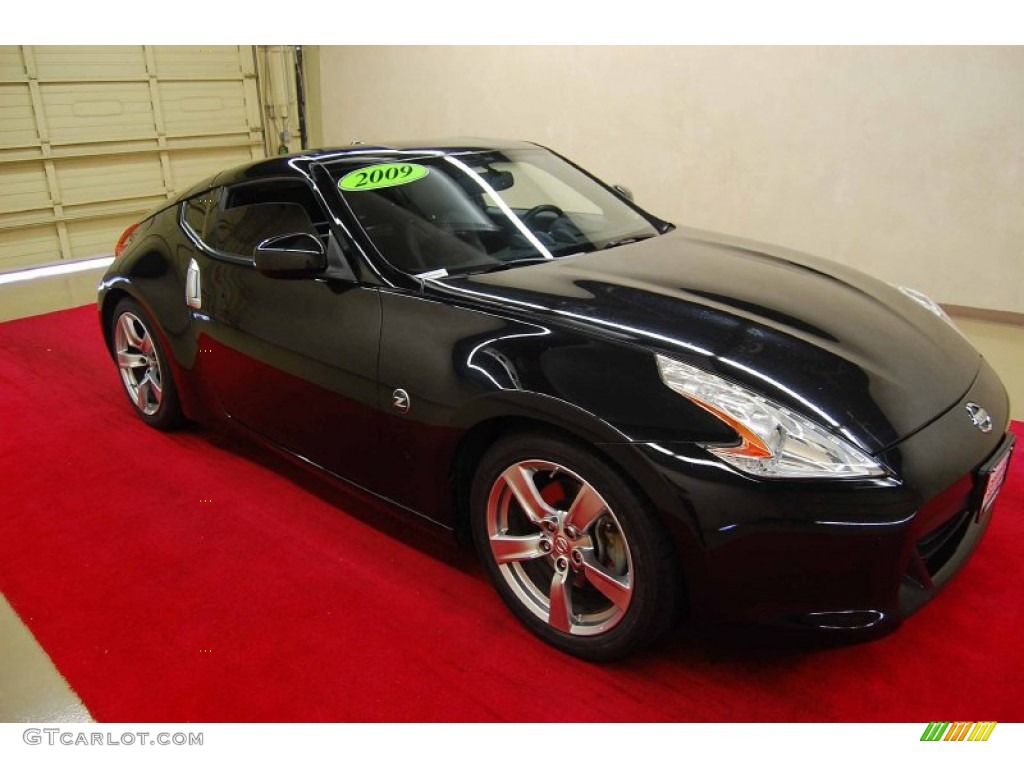 2009 370Z Touring Coupe - Magnetic Black / Black Leather photo #1