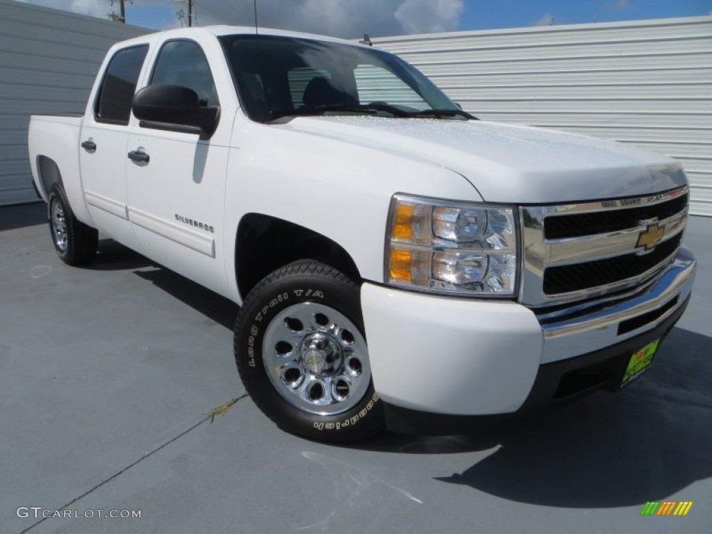 2011 Silverado 1500 LS Crew Cab - Summit White / Dark Titanium photo #2