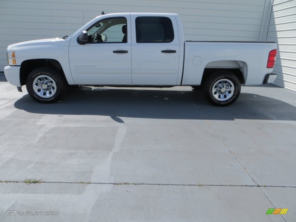 2011 Silverado 1500 LS Crew Cab - Summit White / Dark Titanium photo #6