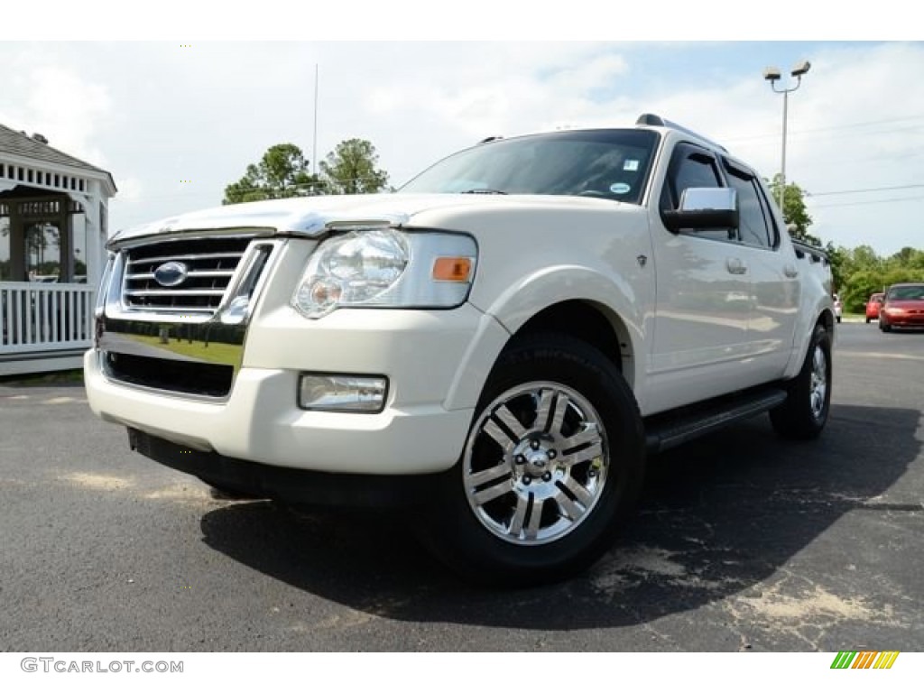 2008 Explorer Sport Trac Limited 4x4 - White Suede / Dark Charcoal photo #1