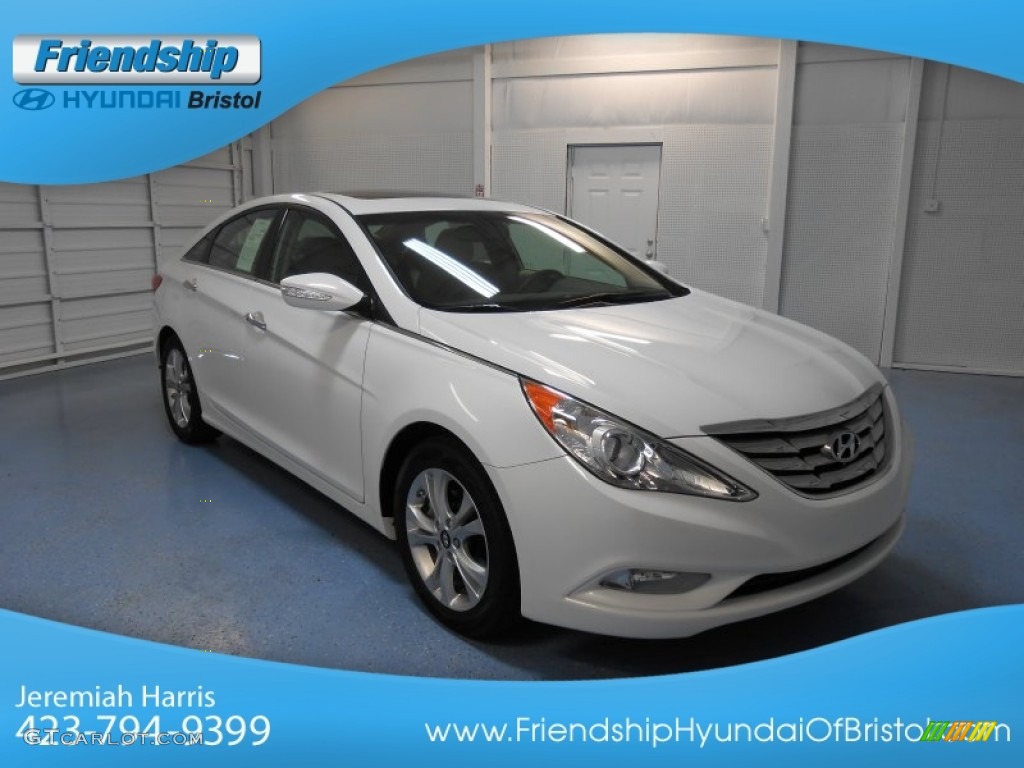 2011 Sonata Limited 2.0T - Pearl White / Camel photo #4