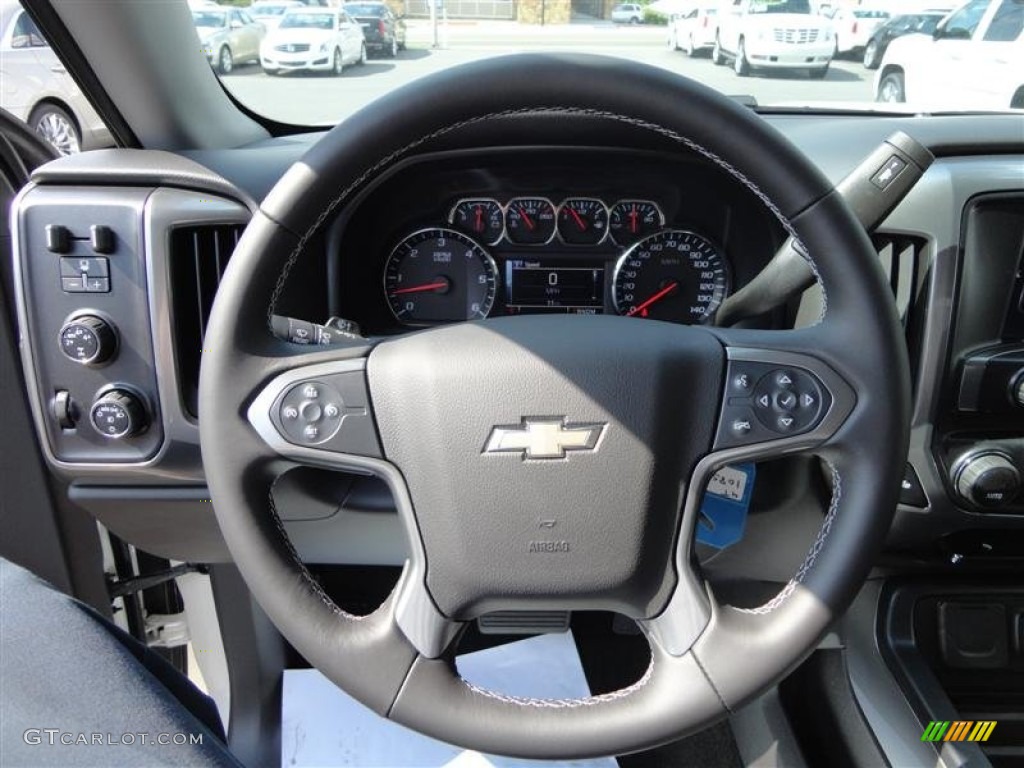 2014 Chevrolet Silverado 1500 LT Crew Cab 4x4 Jet Black Steering Wheel Photo #82099229