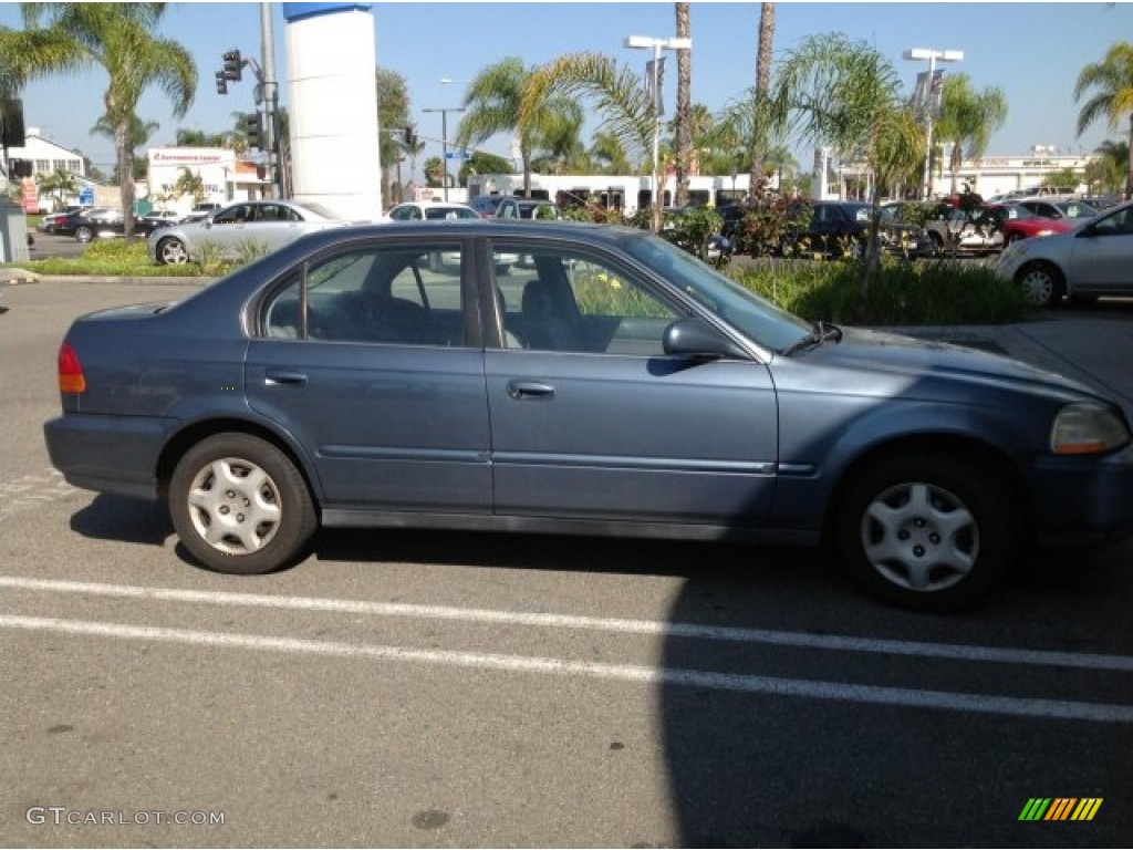 1998 Civic EX Sedan - Cyclone Blue Metallic / Gray photo #2