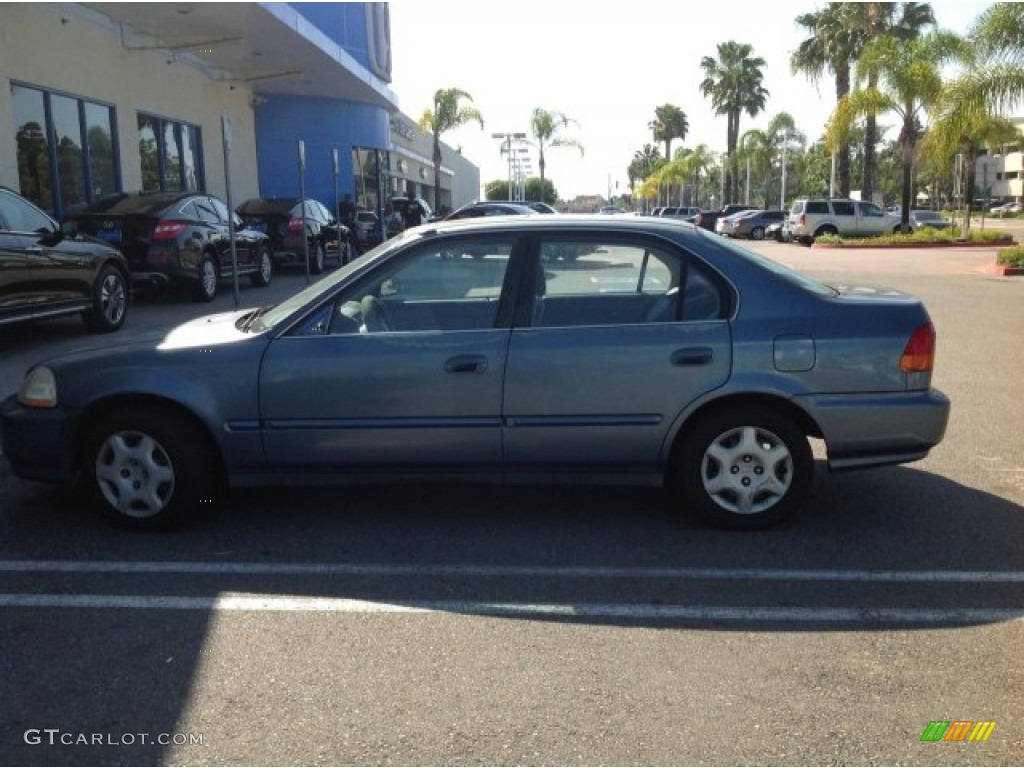 1998 Civic EX Sedan - Cyclone Blue Metallic / Gray photo #4