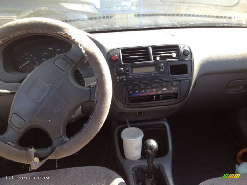 1998 Civic EX Sedan - Cyclone Blue Metallic / Gray photo #6