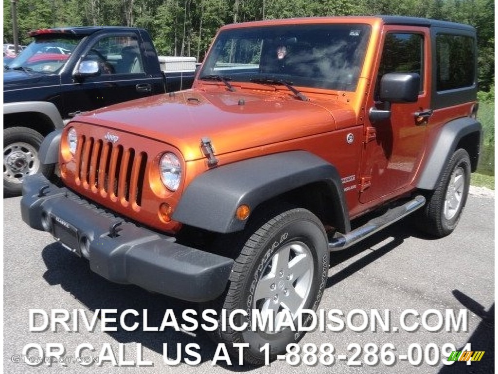 2011 Wrangler Sport S 4x4 - Mango Tango Pearl / Black photo #1