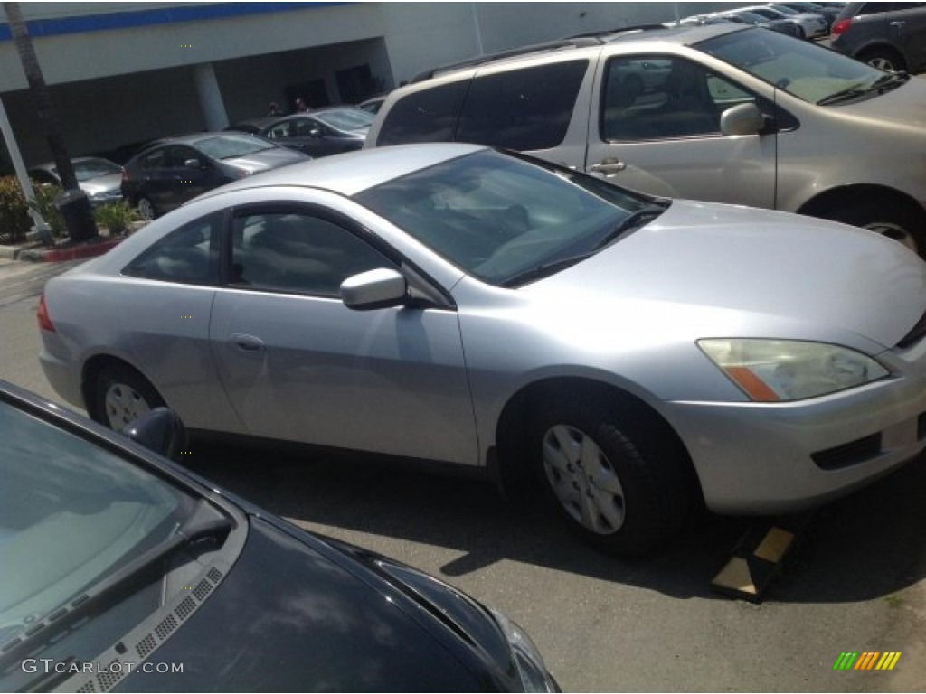 2003 Accord LX Coupe - Satin Silver Metallic / Black photo #9
