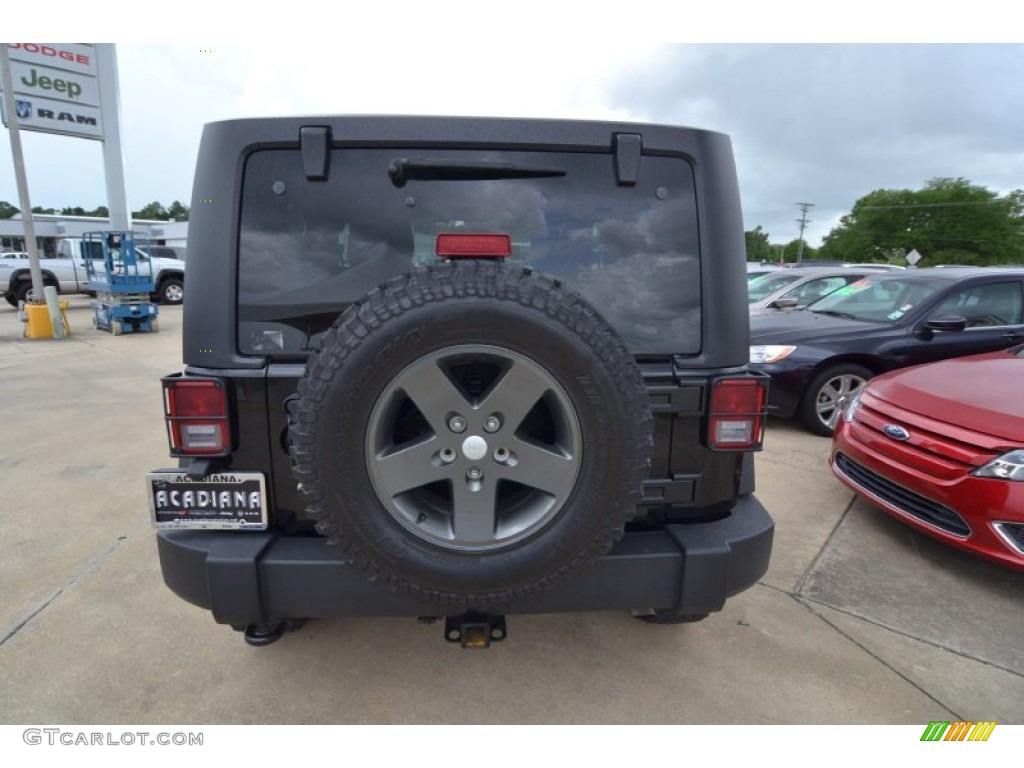 2011 Wrangler Rubicon 4x4 - Black / Black/Dark Saddle photo #4