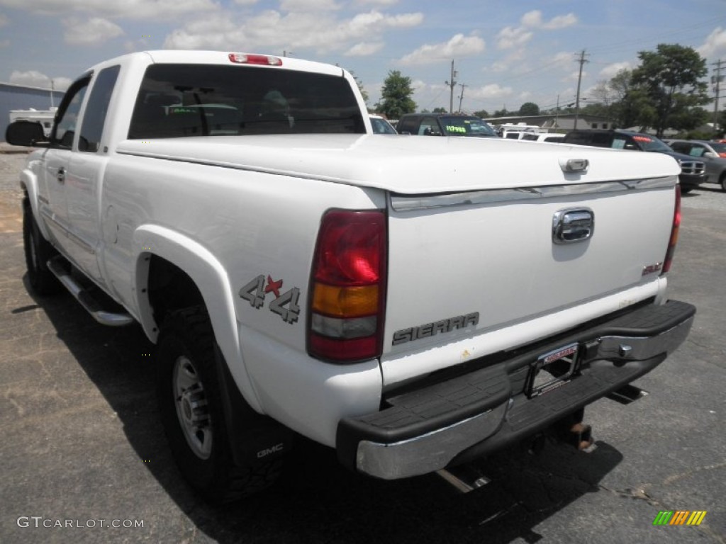 2003 Sierra 2500HD SLE Extended Cab 4x4 - Summit White / Dark Pewter photo #23