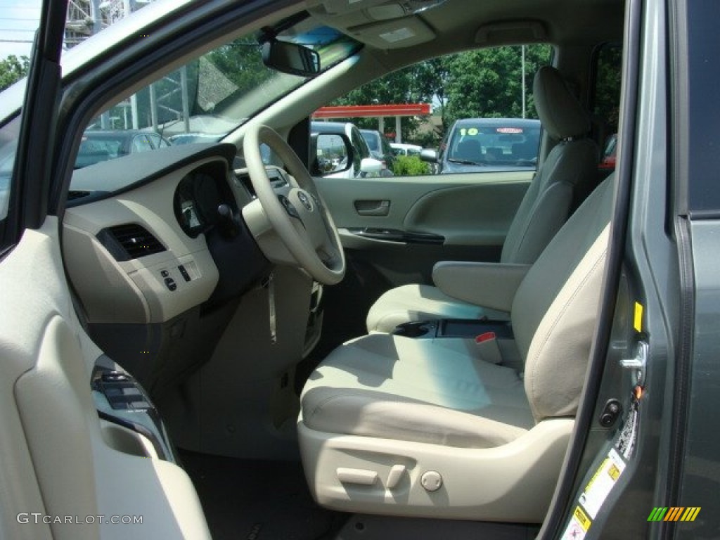 2011 Sienna LE - Cypress Green Pearl / Bisque photo #7