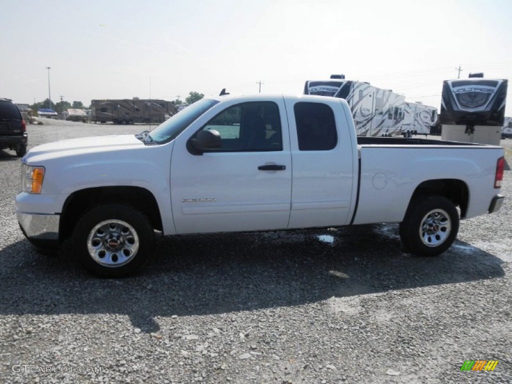 2013 Sierra 1500 SL Extended Cab - Summit White / Dark Titanium photo #3