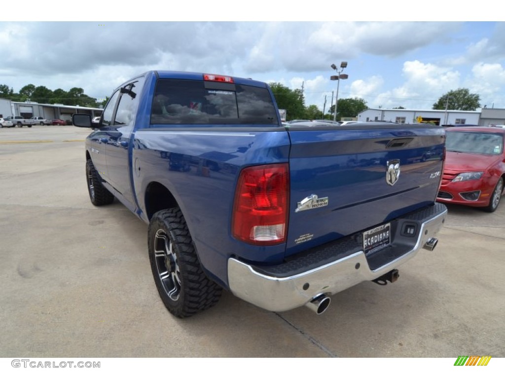 2011 Ram 1500 Big Horn Crew Cab 4x4 - Deep Water Blue Pearl / Dark Slate Gray/Medium Graystone photo #3