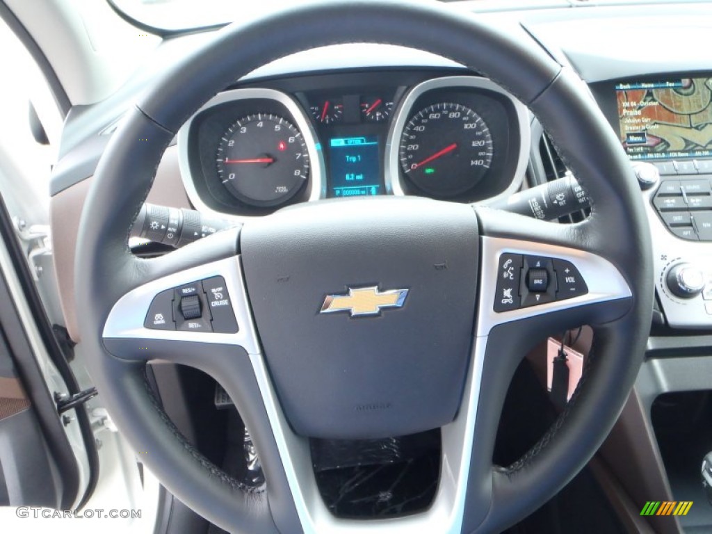 2013 Chevrolet Equinox LT Brownstone/Jet Black Steering Wheel Photo #82104726