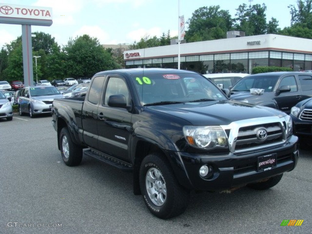 2010 Tacoma V6 TRD Access Cab 4x4 - Black Sand Pearl / Graphite photo #1