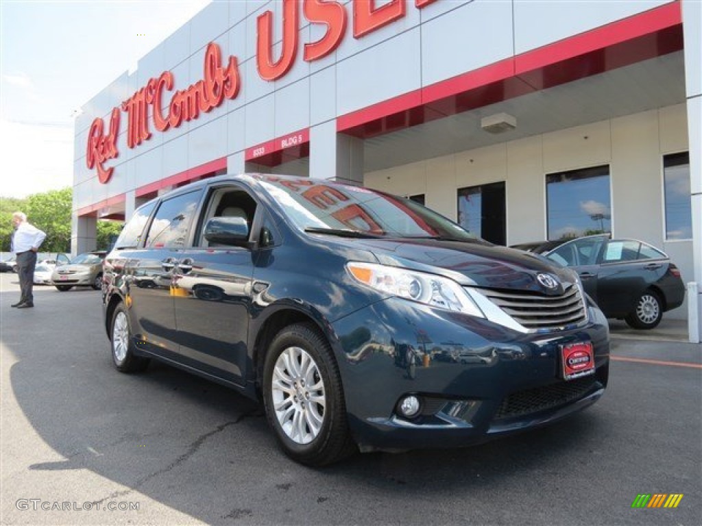 2011 Sienna XLE - South Pacific Blue Pearl / Bisque photo #1