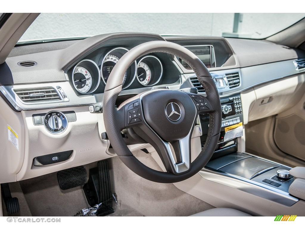 2014 Mercedes-Benz E 350 4Matic Sport Wagon Silk Beige/Espresso Brown Dashboard Photo #82108101
