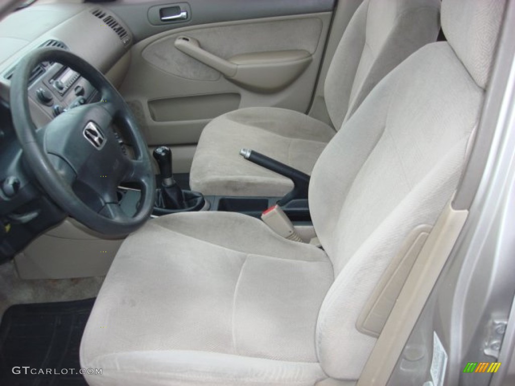 Beige Interior 2002 Honda Civic EX Sedan Photo #82108800