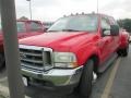 2002 Red Ford F350 Super Duty XLT Crew Cab Dually  photo #4