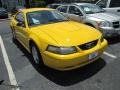 2004 Screaming Yellow Ford Mustang V6 Coupe  photo #1