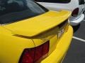 2004 Screaming Yellow Ford Mustang V6 Coupe  photo #7
