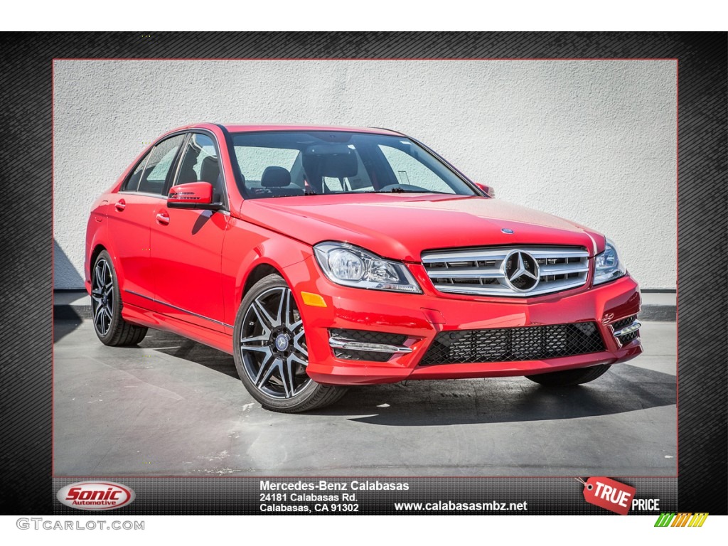 2013 C 250 Sport - Mars Red / Black/Red Stitch w/DINAMICA Inserts photo #1