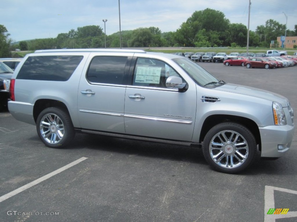 Radiant Silver Metallic 2013 Cadillac Escalade ESV Platinum AWD Exterior Photo #82110592