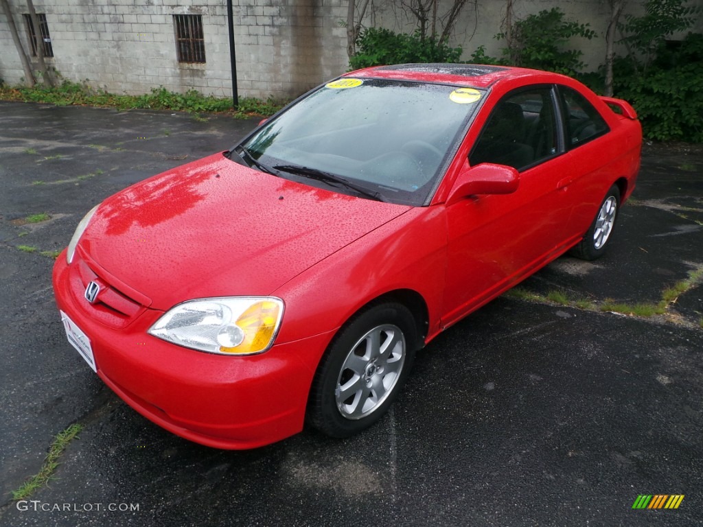 2003 Civic EX Coupe - Rallye Red / Black photo #1